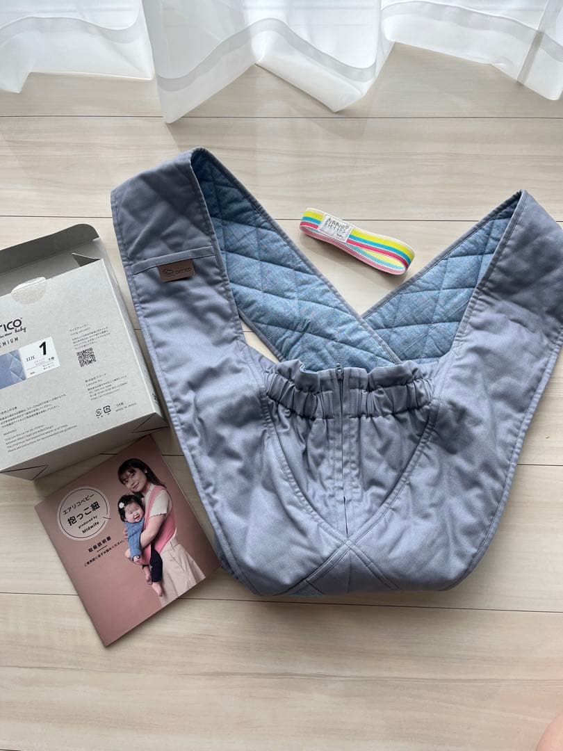 【新品未使用】AIRRICO抱っこ紐 プレミアム サイズ1 ネモフィラ