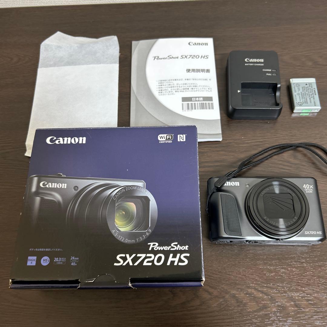 超美品　Canon POWERSHOT SX720HS デジタルカメラ　ブラック