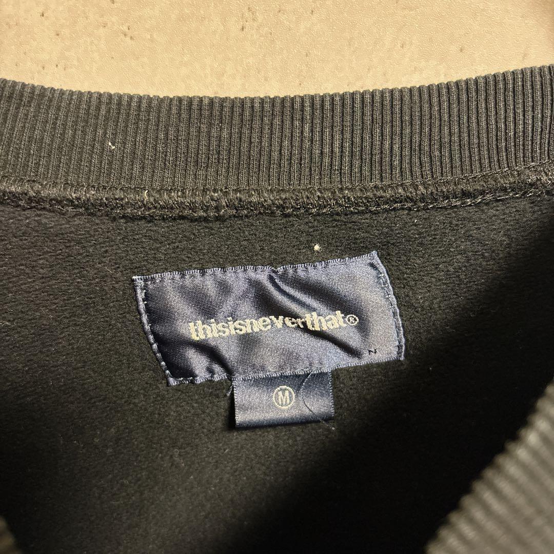 【状態◎、肉厚】thisisneverthat ブラック スウェット M ネバザ