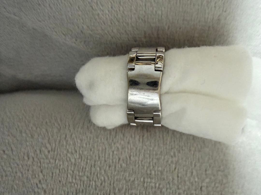 m*u様 K18 WG ダイヤ入りベルト形リング　11〜12号