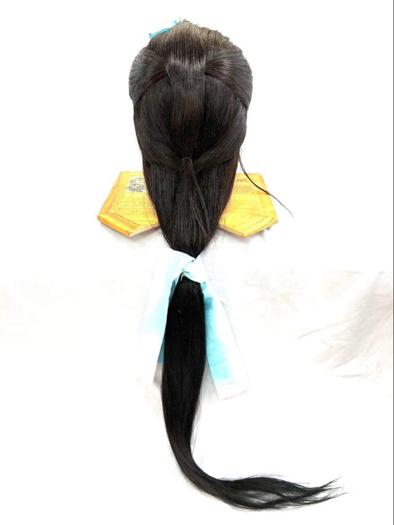 辰巳7号サイズ、洗い髪(髪長め)中古舞踊かつら、日本髪かつら、大衆演劇かつら