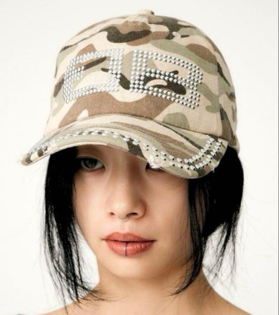 BEEDEN BD STUDS DAMAGE CAP ベージュ