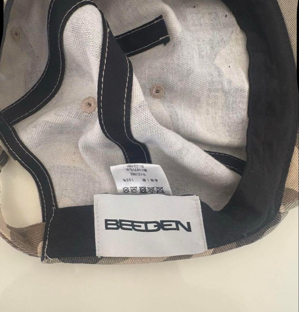 BEEDEN BD STUDS DAMAGE CAP ベージュ