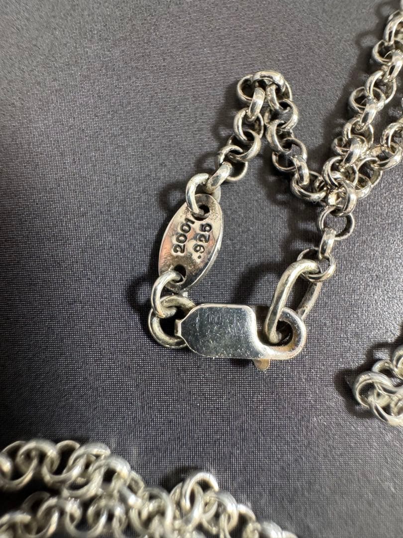 クロムハーツ　ロールチェーン　ネックレス　シルバー