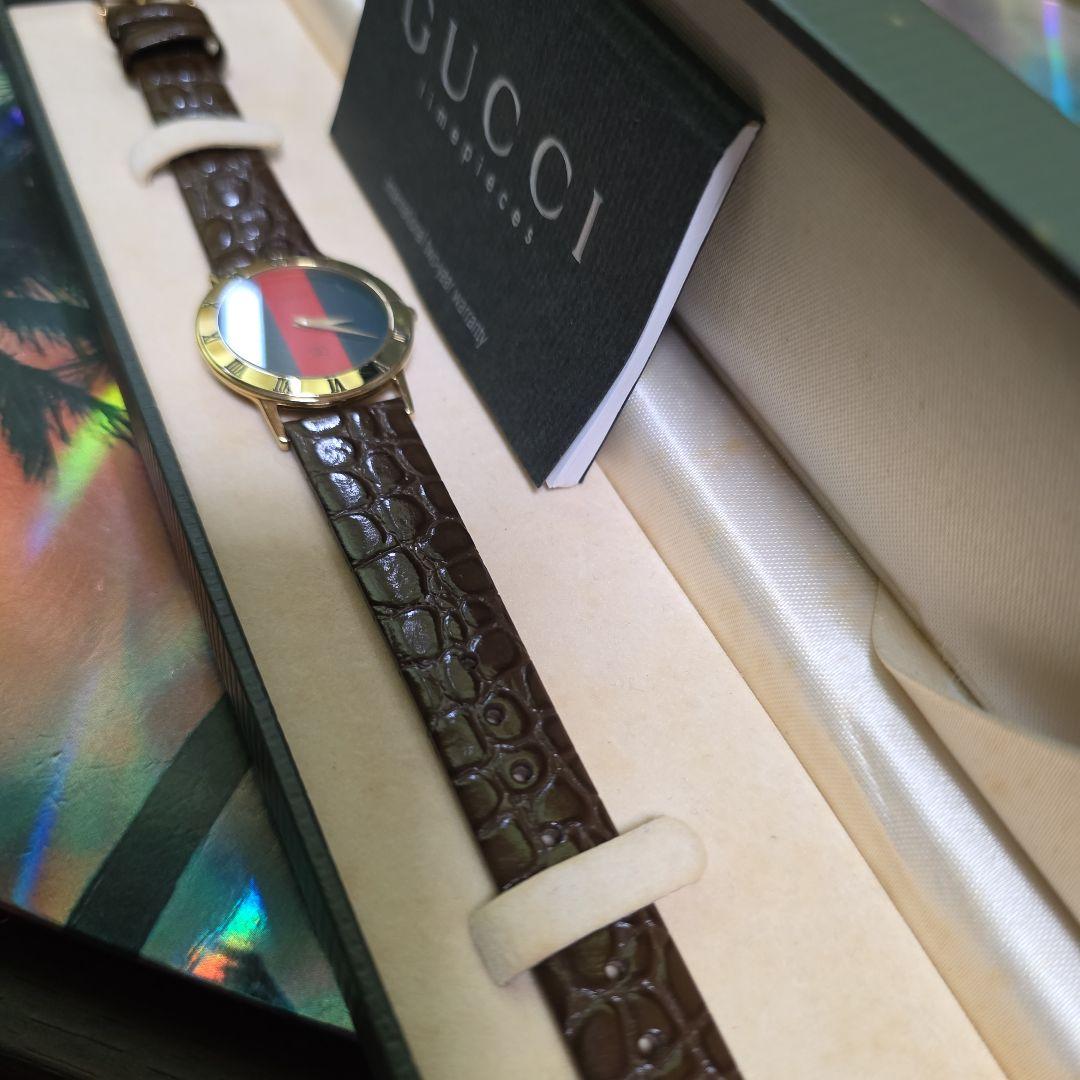 ⭐【超美品レア】グッチ3100.jシェリーライン腕時計(新品電池稼働品)