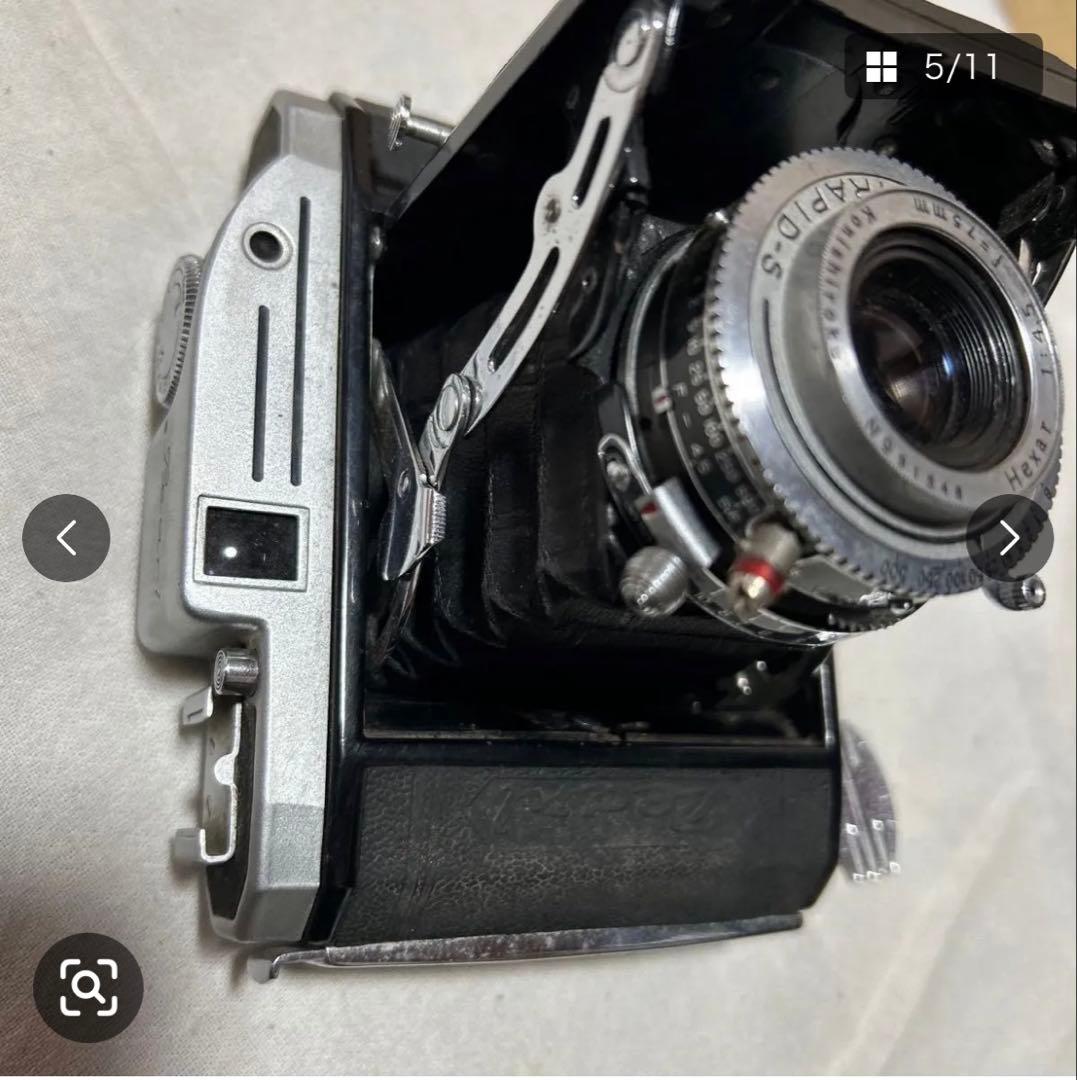 コニカ（Konica）のPearl III（パールIII）蛇腹カメラ アンティー
