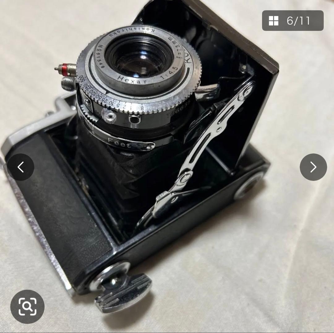コニカ（Konica）のPearl III（パールIII）蛇腹カメラ アンティー