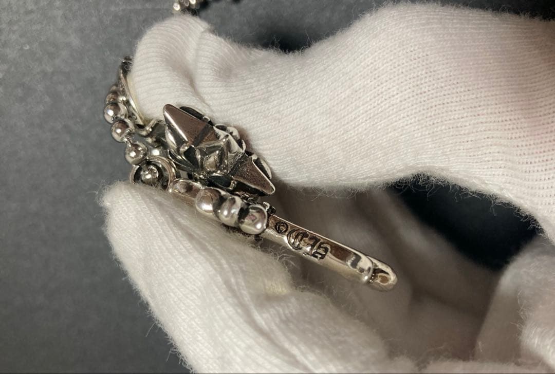 ダイヤ　クロス　クロススター　ボールチェーン　ネックレス　60㎝