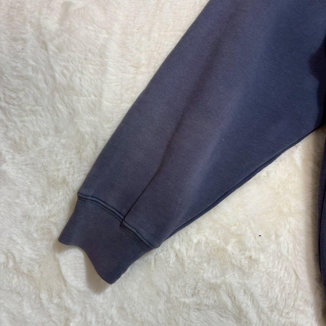 old stussy ジップアップパーカー　Sロゴ　フェード　ナス紺　ネイビー