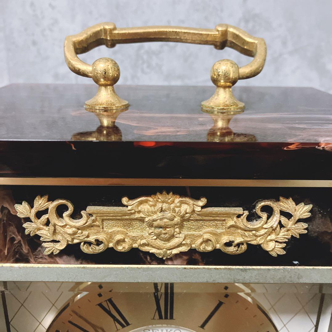 【超希少】セイコー 置き時計 ウェストミンスター 大理石調 高級感