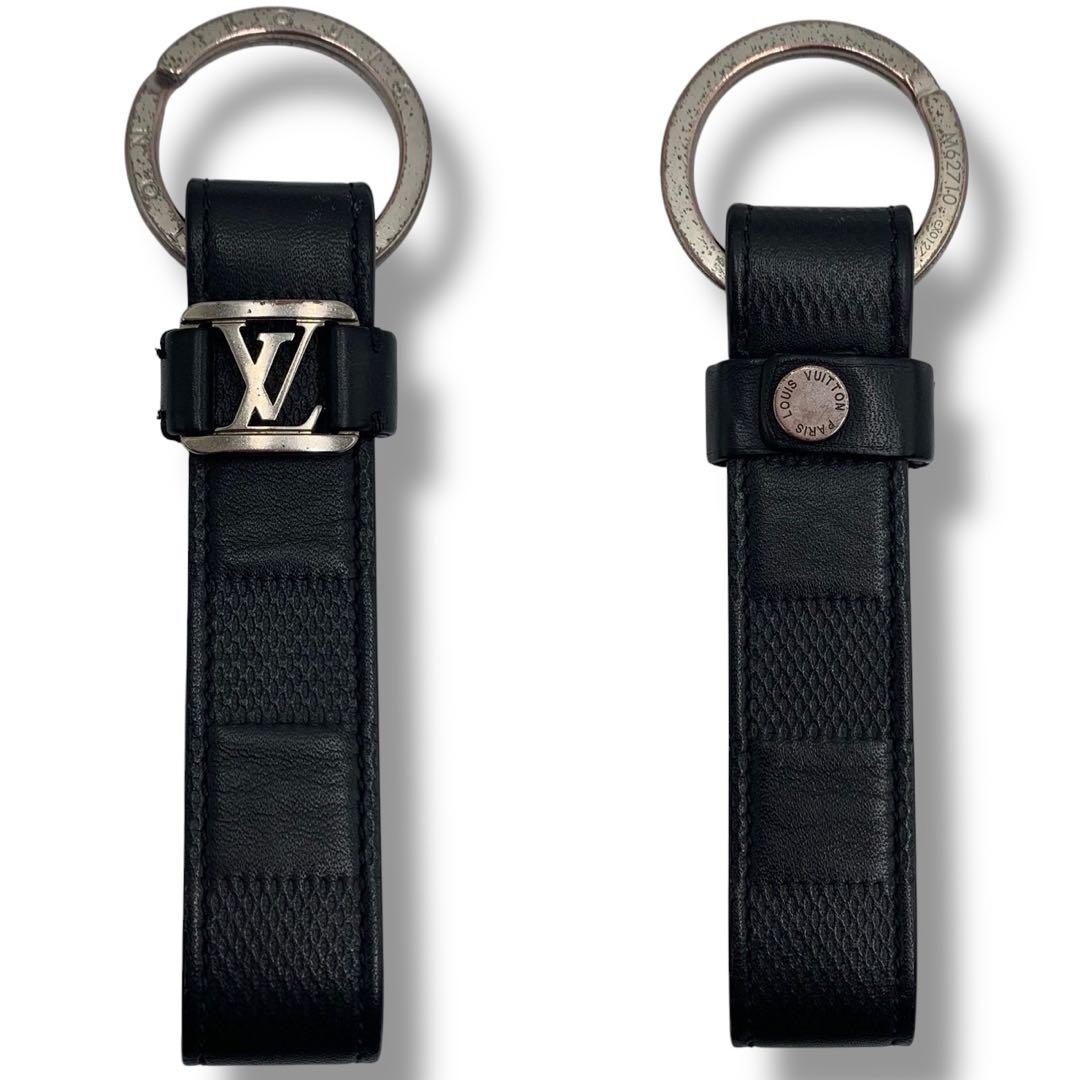 希少✨ルイヴィトン キーリング キーホルダー ダミエ LVロゴ ドラゴンヌ 黒