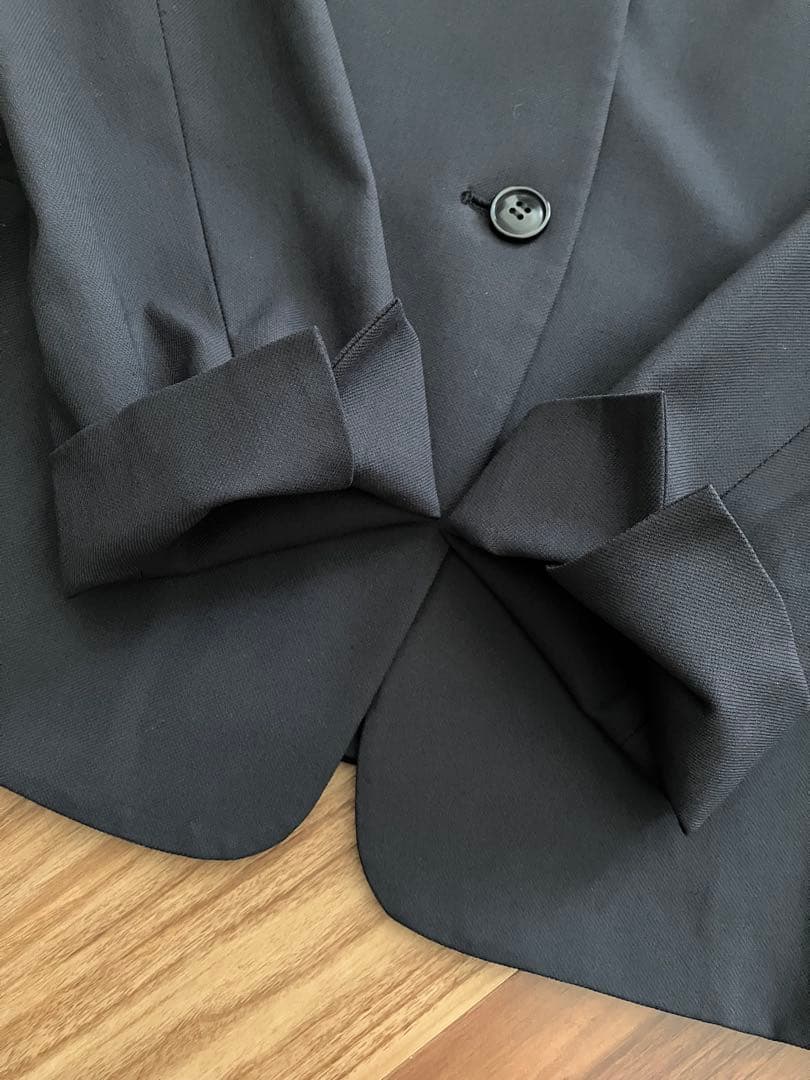 美品 PLST プラステ セットアップパンツスーツ 黒 M S リネンブレンド