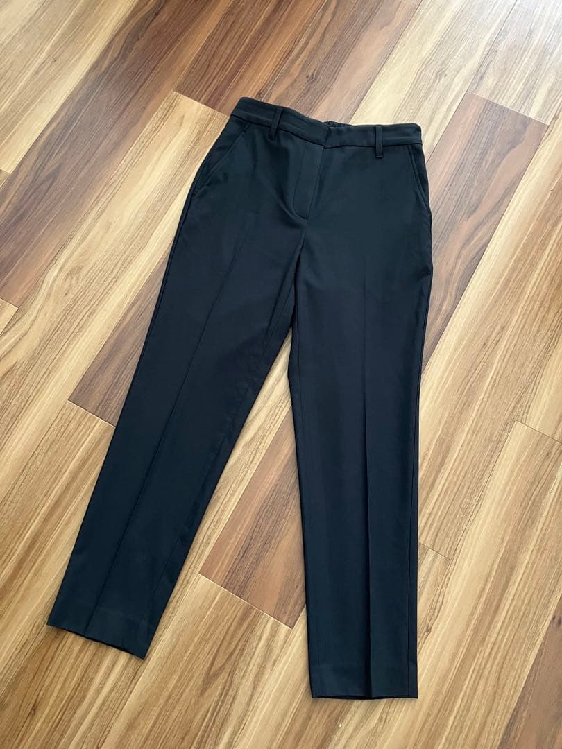 美品 PLST プラステ セットアップパンツスーツ 黒 M S リネンブレンド