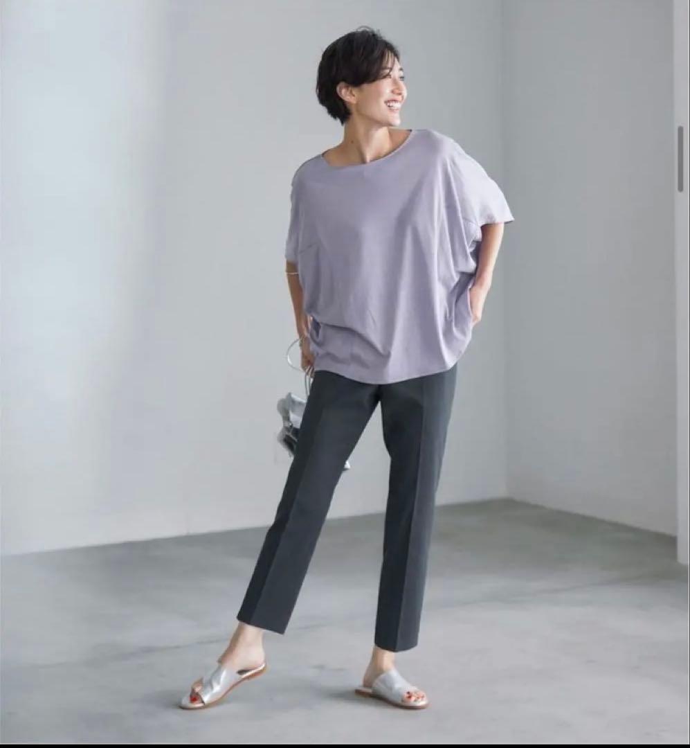 美品 PLST プラステ セットアップパンツスーツ 黒 M S リネンブレンド