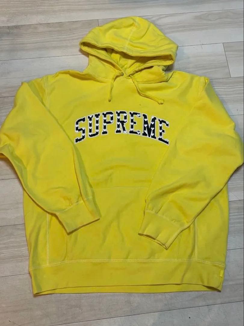 SUPREME イエロー パーカー XL