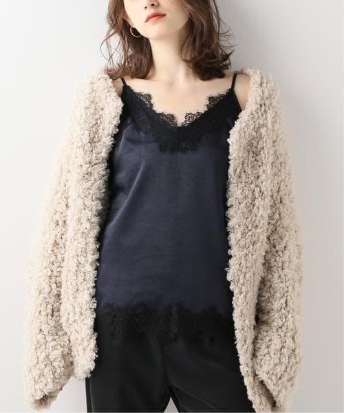 【未使用】NOBLE リバーレースサテンキャミソール