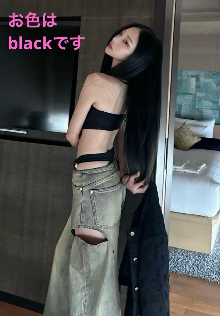 ♡美品♡theredthread/S cutting pants/black黒