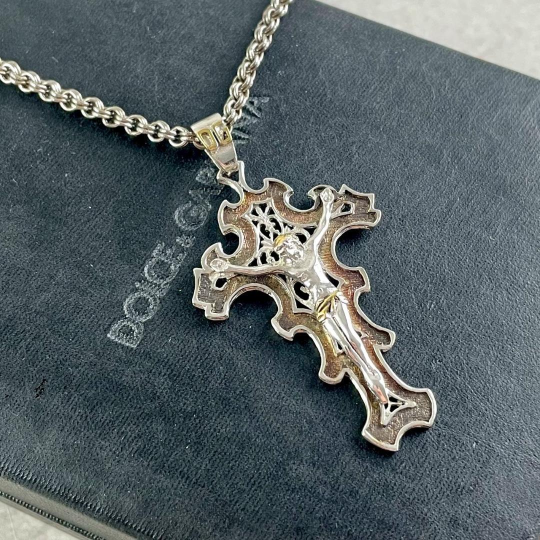 レア　箱付き・美品　ドルチェ&ガッバーナ　クロス　ネックレス　925 大きめ
