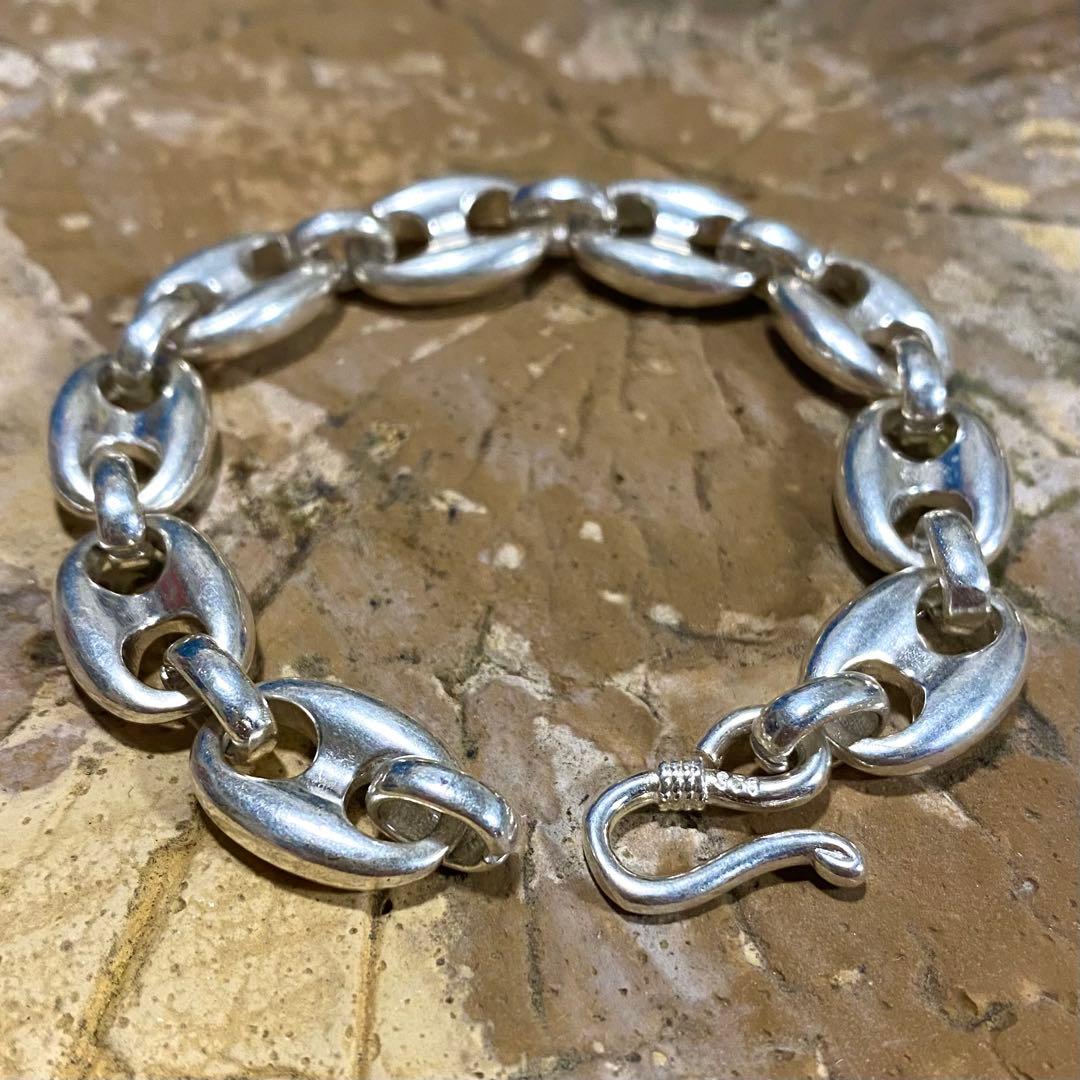 アンカー あずき シルバー925 ブレスレット シルバー チェーン w106