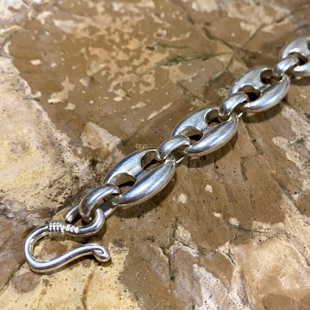 アンカー あずき シルバー925 ブレスレット シルバー チェーン w106