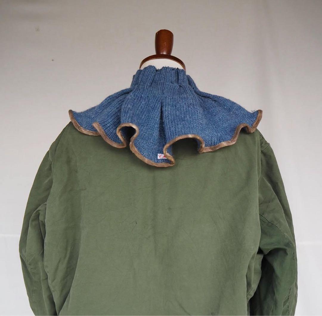 ユーロヴィンテージ リメイク ニット マフラー military ストール