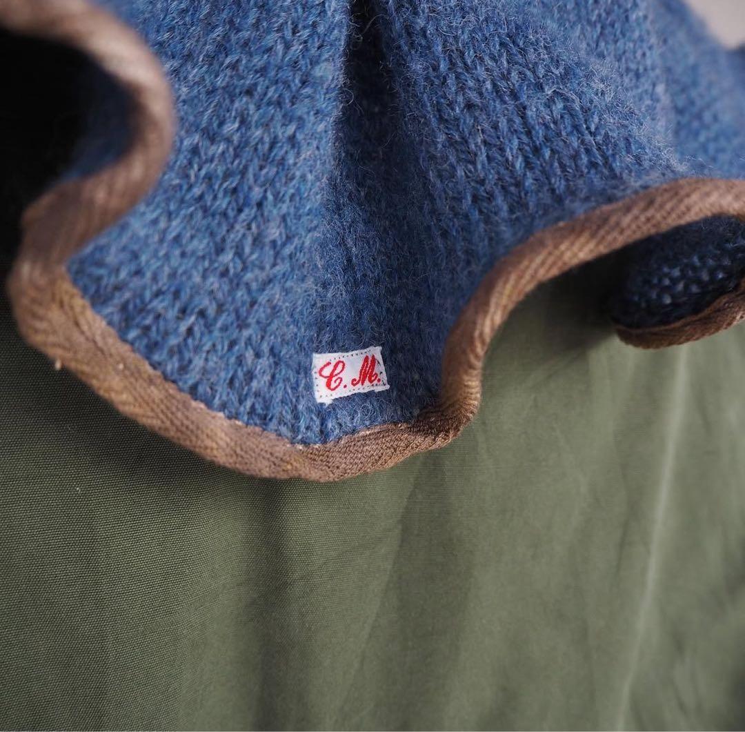 ユーロヴィンテージ リメイク ニット マフラー military ストール