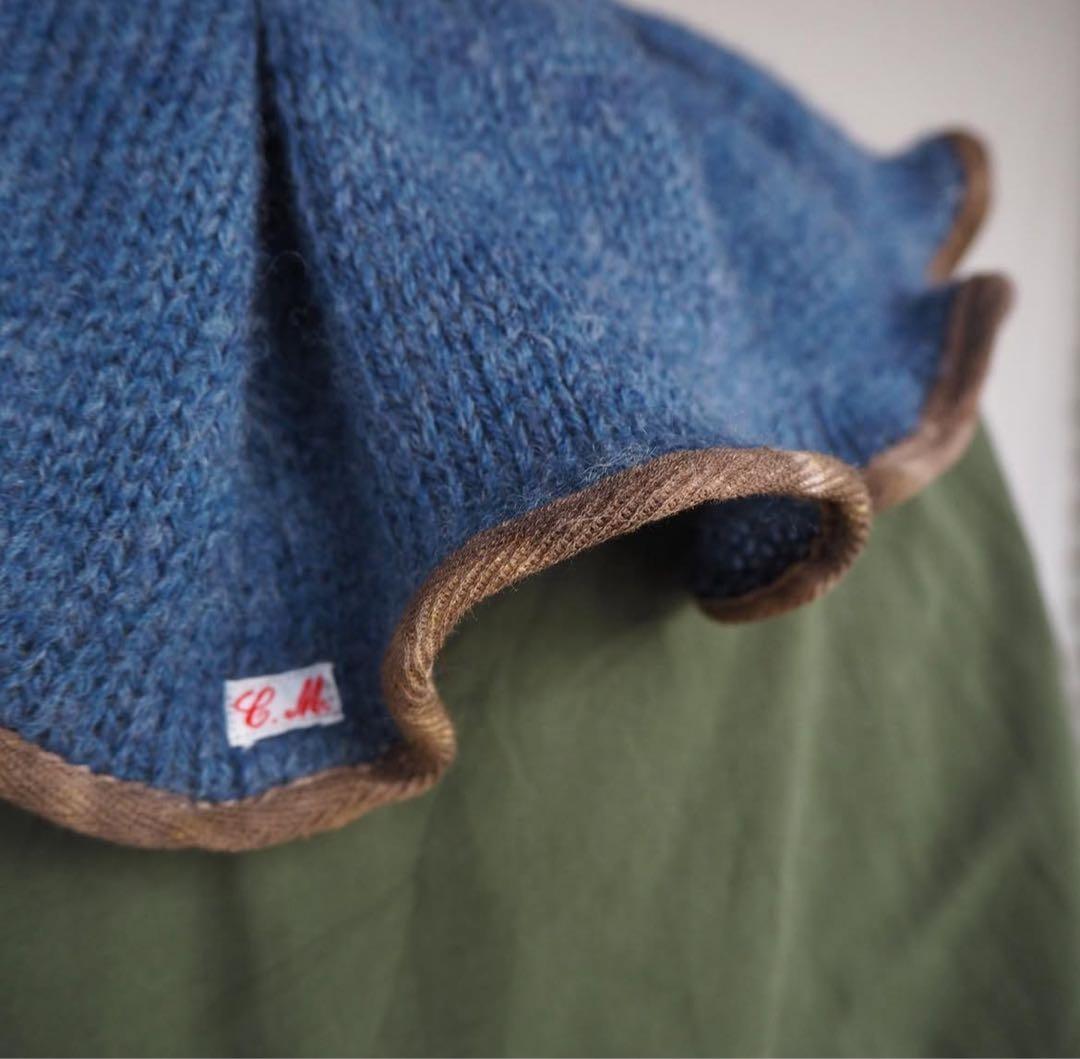 ユーロヴィンテージ リメイク ニット マフラー military ストール