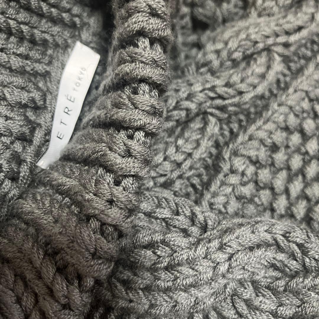 半額以下　完売色　etre tokyo ケーブルハンドニットプルオーバー