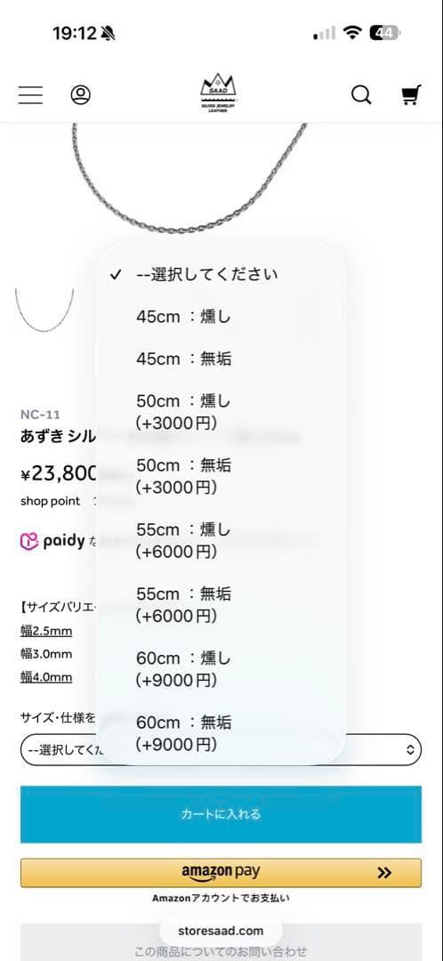 SAAD フェザーネックレス 925刻印