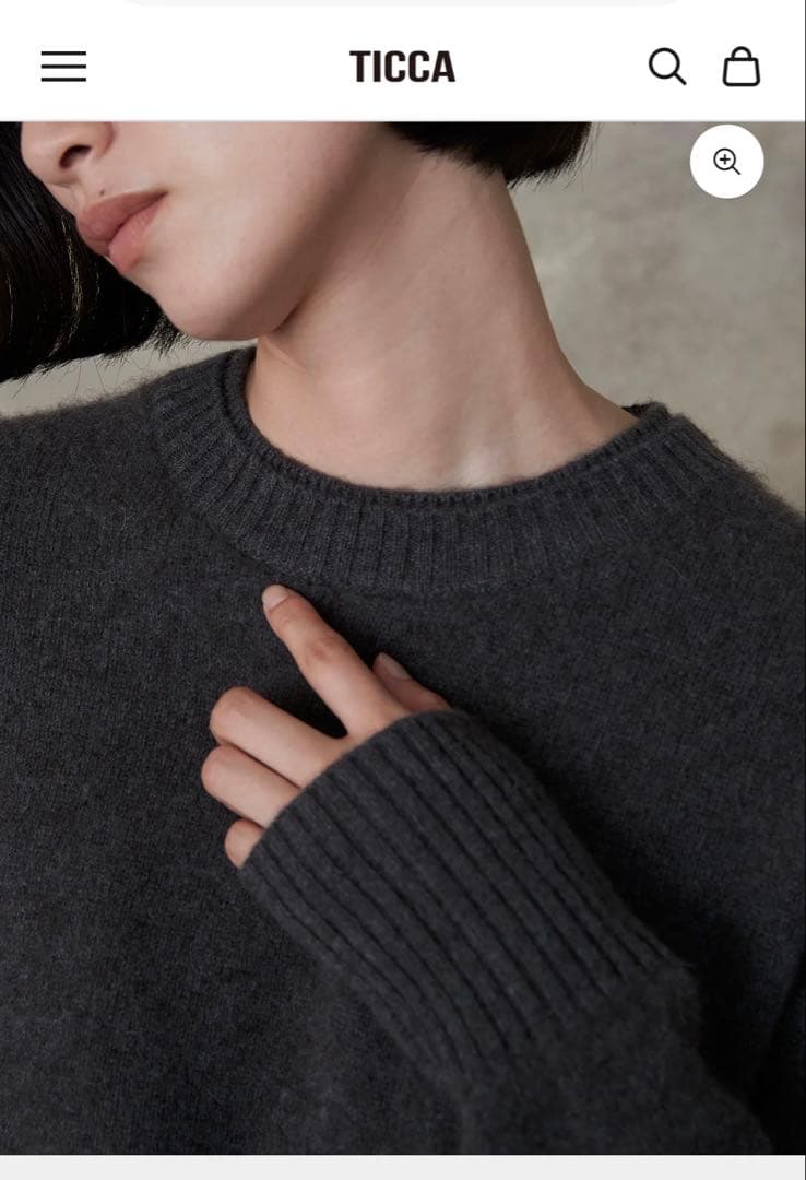 TICCA ヤククルーネックプルオーバー ➕スヌード
