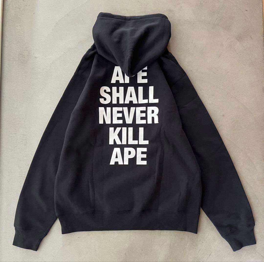 【A BATHING APE】エイプ 2XL パーカーフーディ 黒 ブラック
