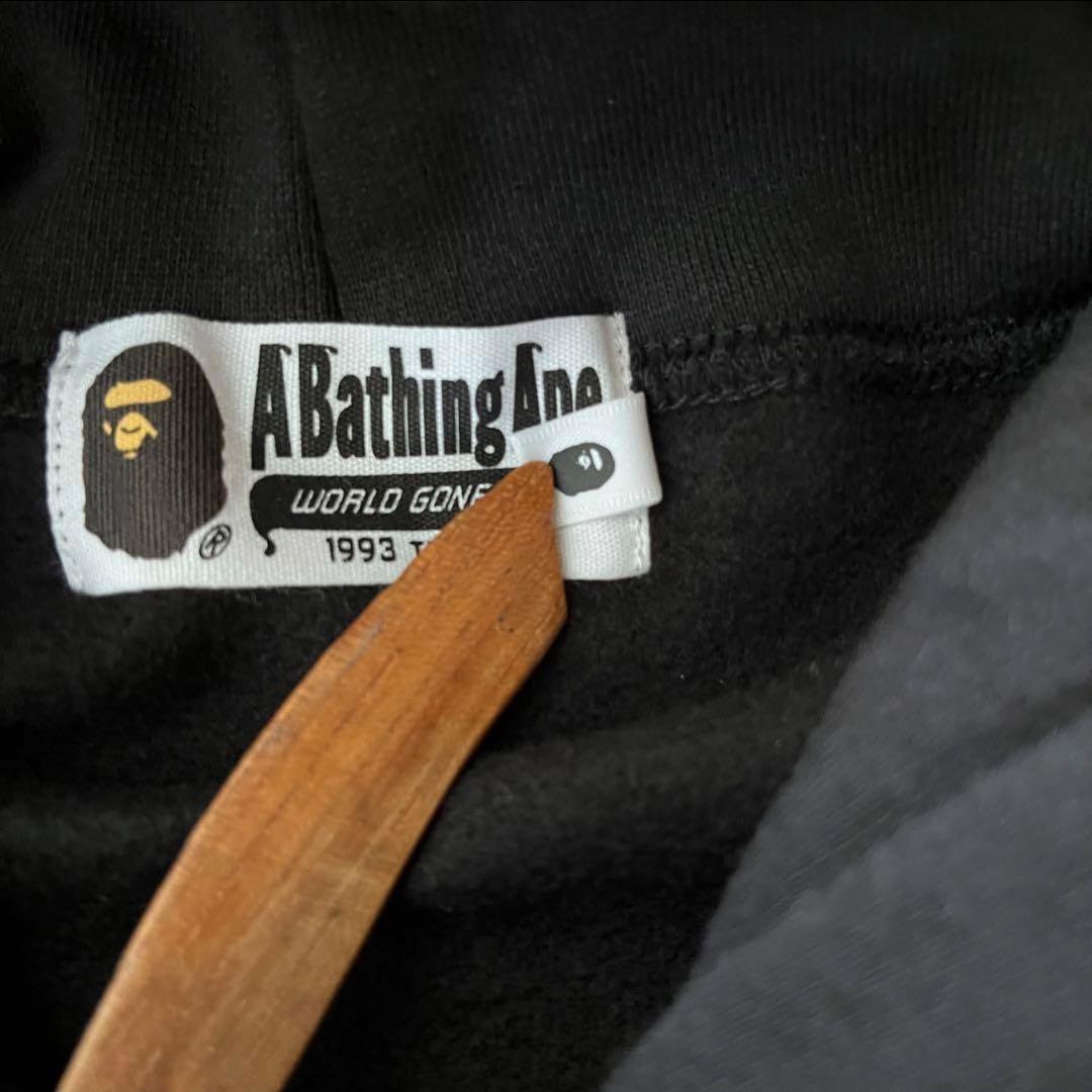 【A BATHING APE】エイプ 2XL パーカーフーディ 黒 ブラック
