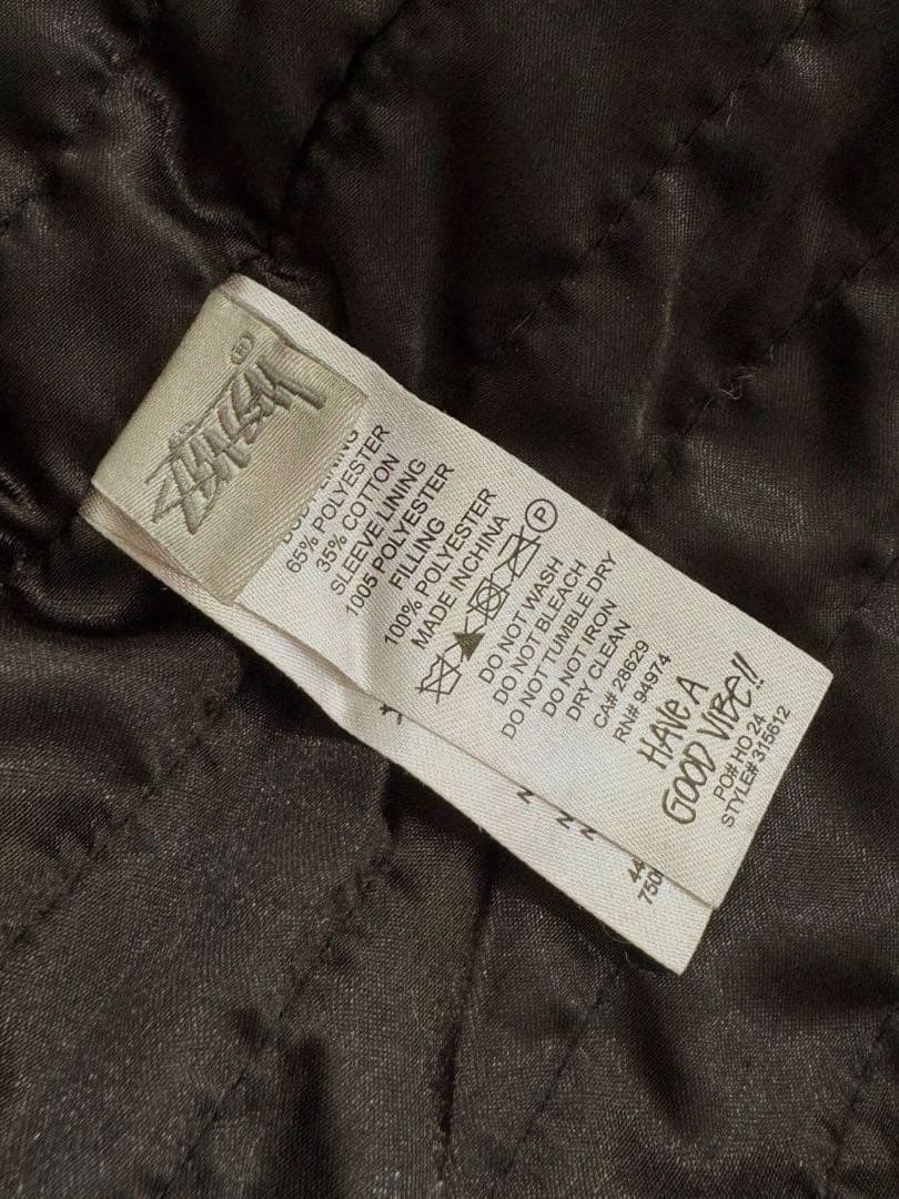 Stussy フード付き バーガンディ ジャケット