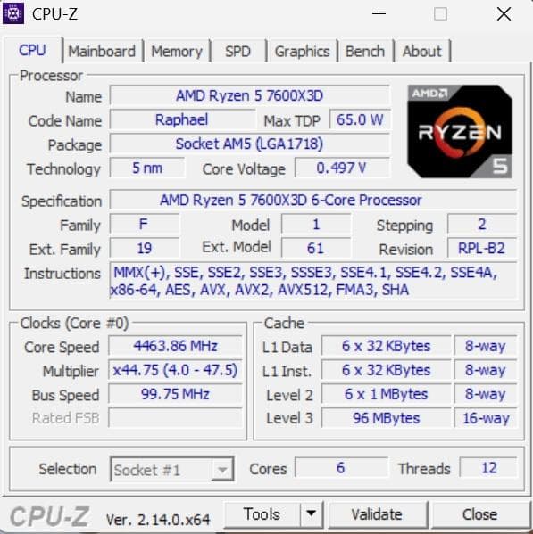 CPU AMD RYZEN 5 7600X3D BOX CPU