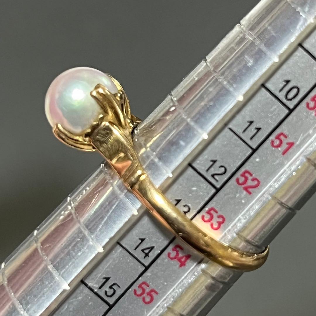 18金パールリング