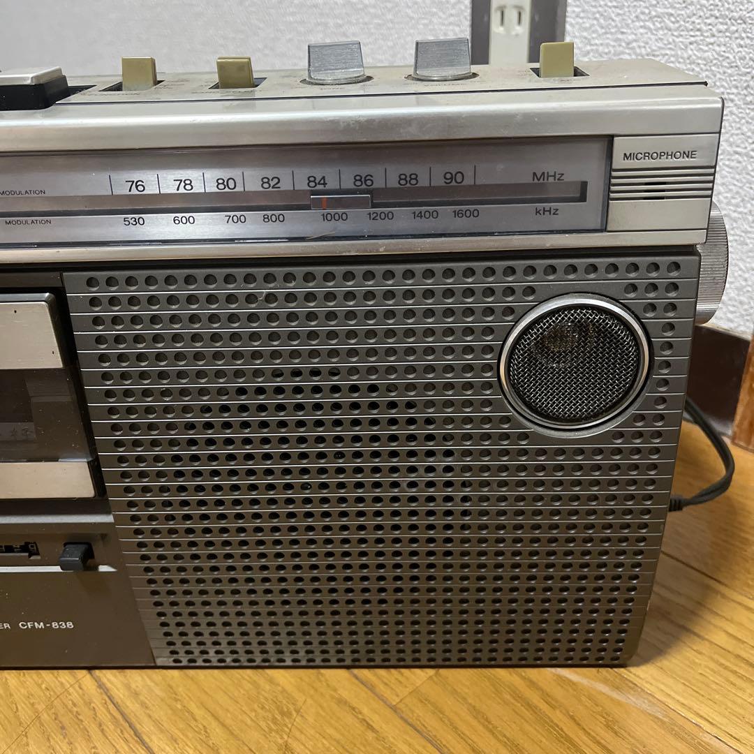 昭和レトロ　SONY CFM-838 ラジオ・ラジカセ