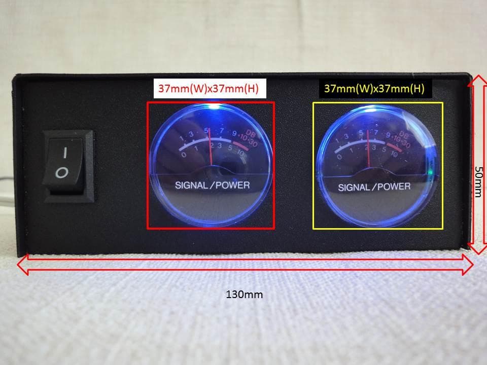 自作ステレオVUメーター221号機　（丸型未使用品）