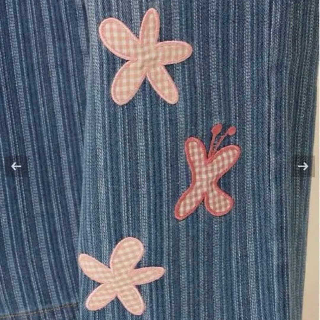 パッチワーク ストライプ デニムパンツ　 TINA：JOJUN