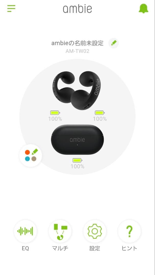 フォースambie AM-TW02 Black×Black