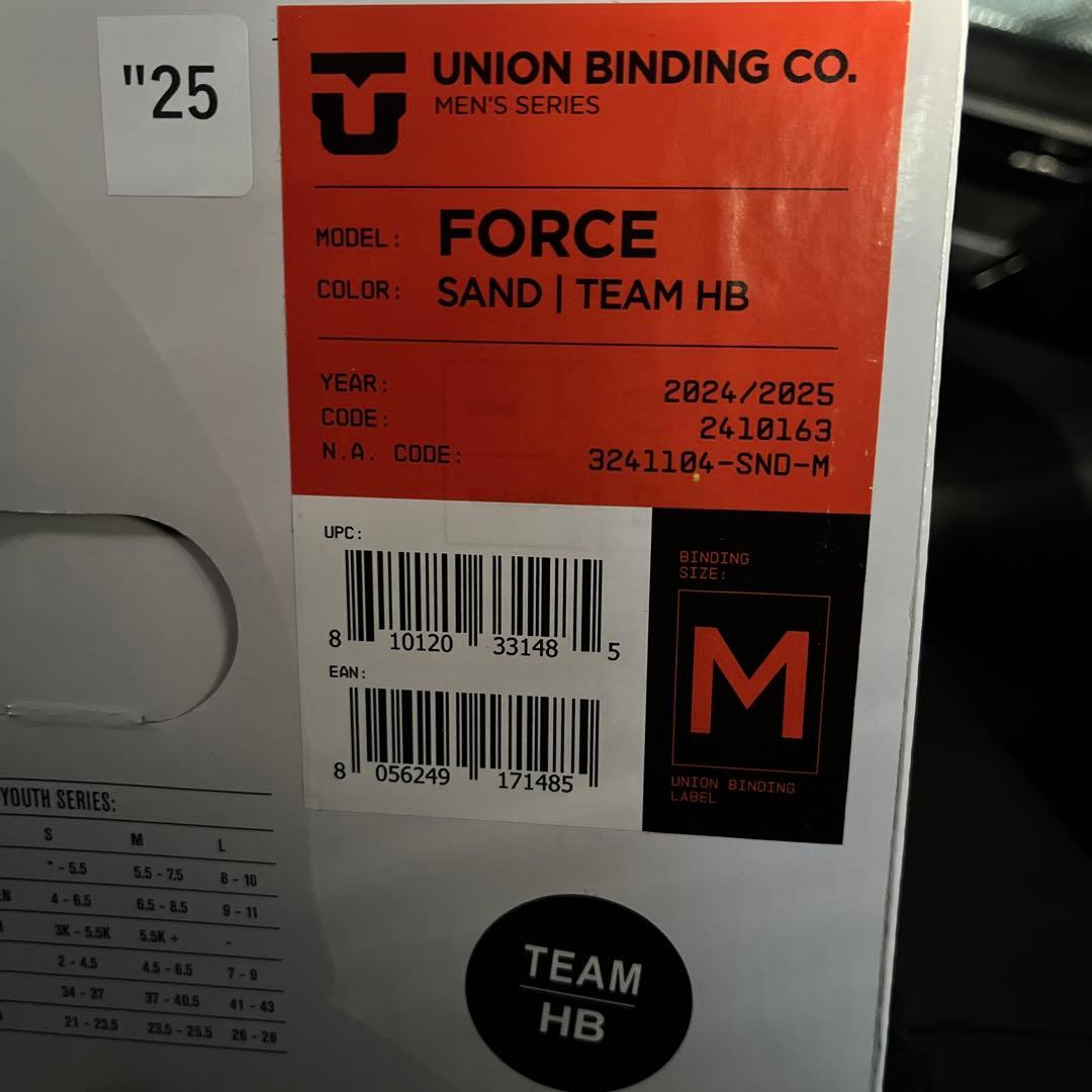 極美24-25 UNION ユニオンFORCE フォース　Mサイズ ビンディング