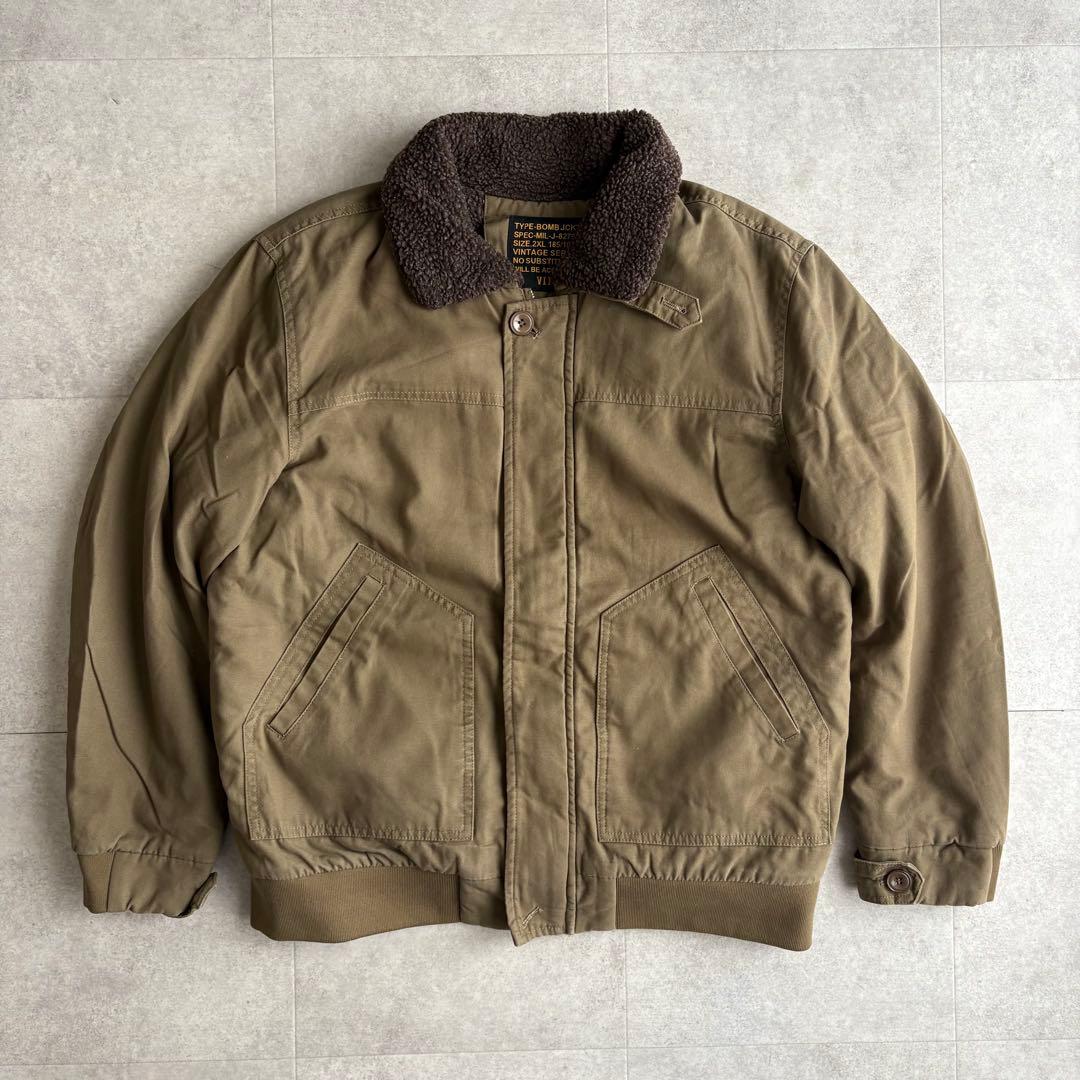 VIP TYPE-BOMB JCKT 2XL ボンバージャケット オリーブ色