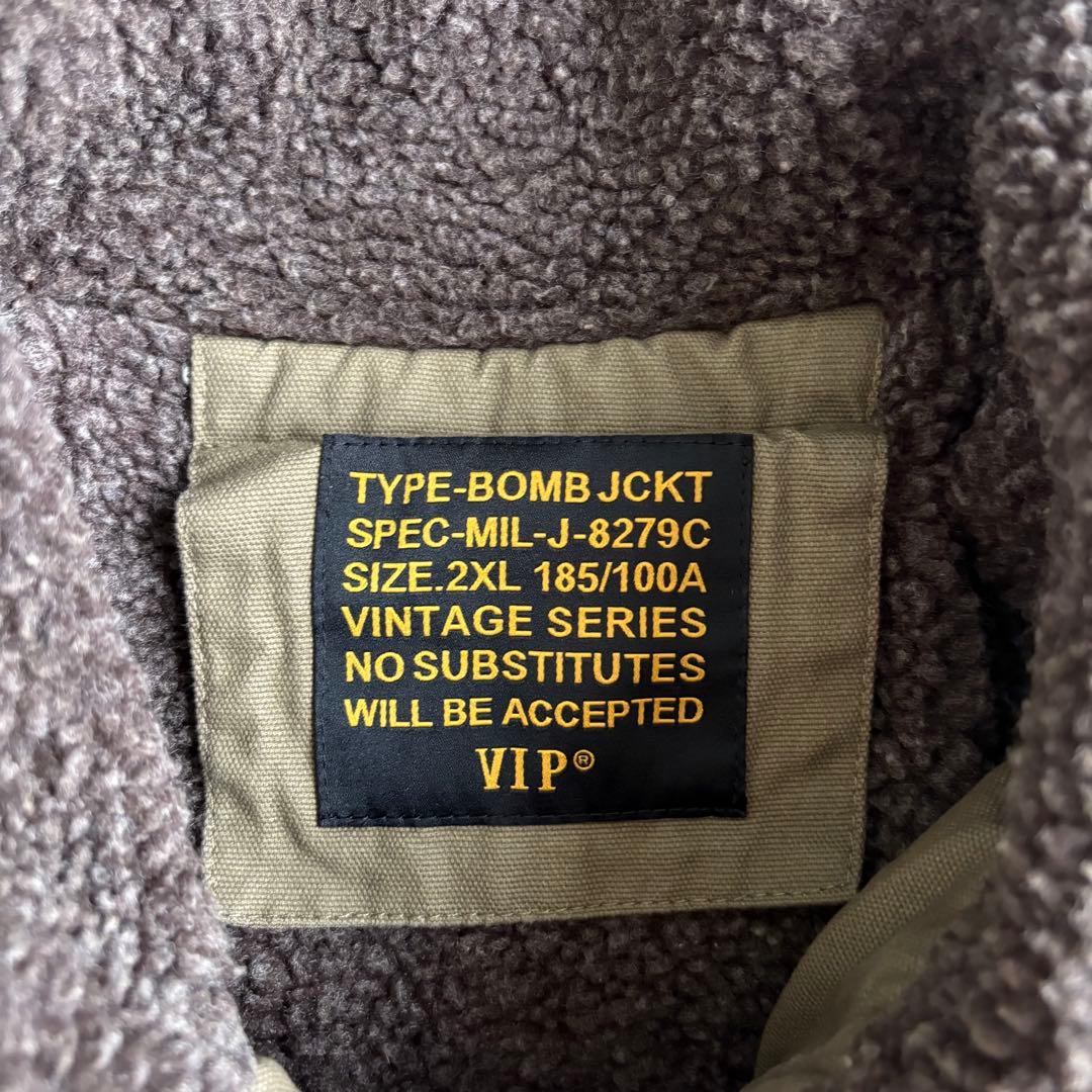 VIP TYPE-BOMB JCKT 2XL ボンバージャケット オリーブ色