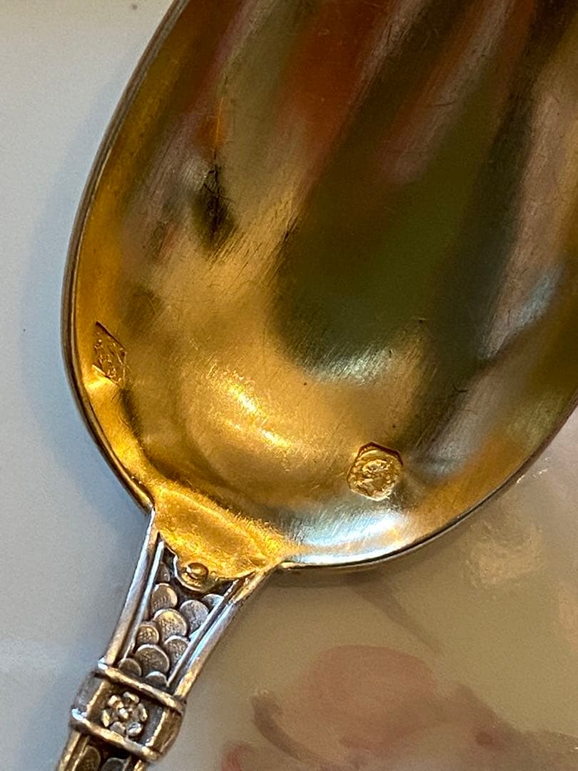 【フランス／アンリ・ラペール】純銀／コーヒースプーン ２本