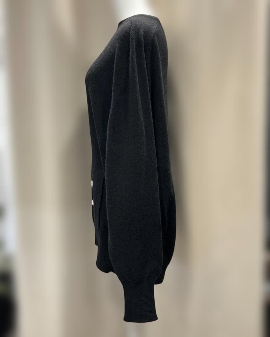 CANEL　シャネル　カンガルーニット　カシミアセーター　ココマーク　長袖　黒