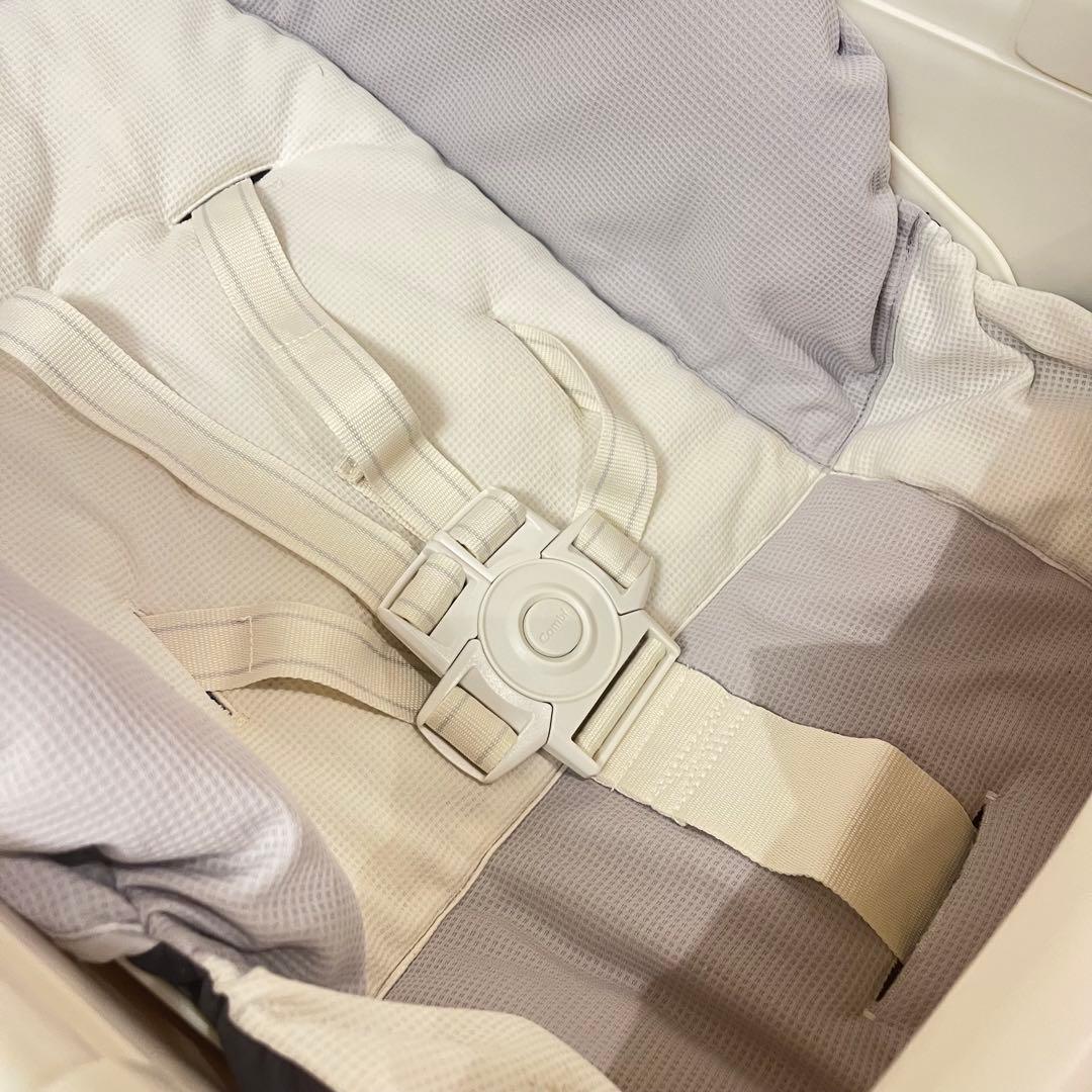 【美品】 コンビ ハイローチェア ネムリラ FF セサミグレー リバーシブル