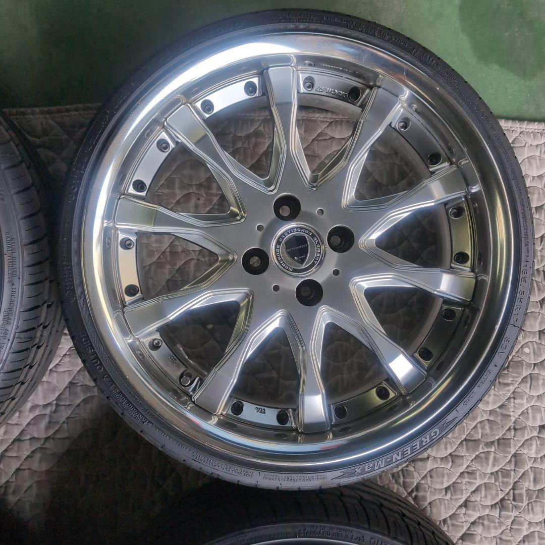 【深リム】WORK Schwarz 17インチ185/35R17 4本 2025