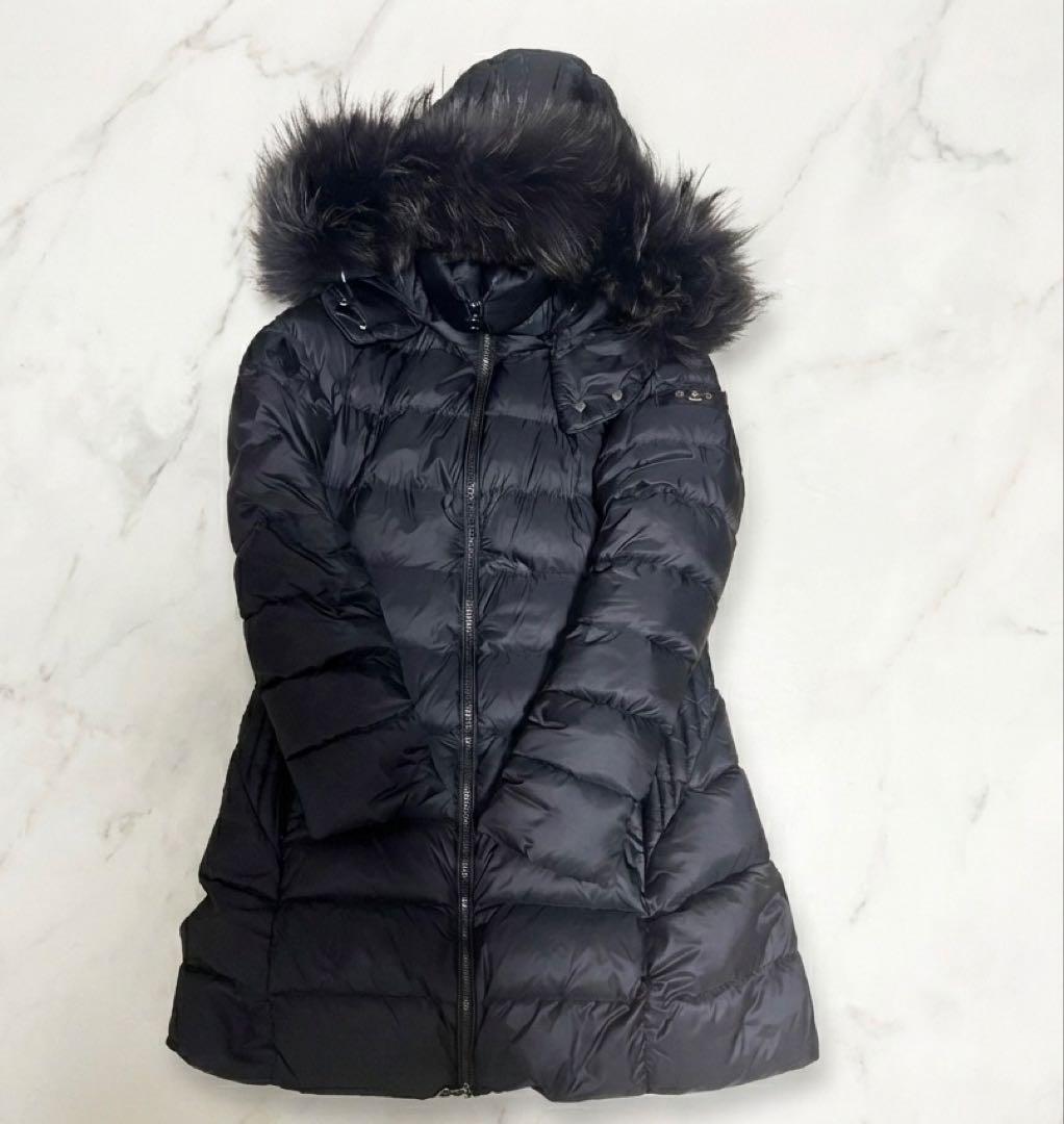 【美品】TATRAS フード付きブラックダウンジャケット　サルマ01