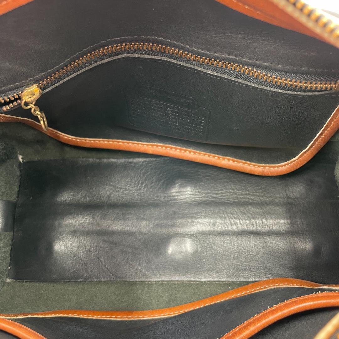 良品 COACH ミニボストンバッグ レザー ブラック 2way オールドコーチ