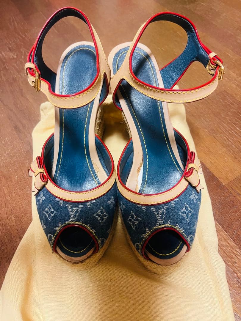 Louis Vuitton デニム サンダル