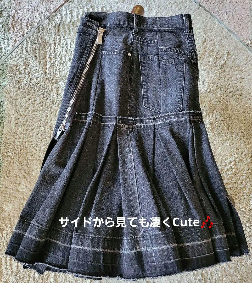 《専用》sacai マーメイド デニム ジップスカート ブラック サイズ1